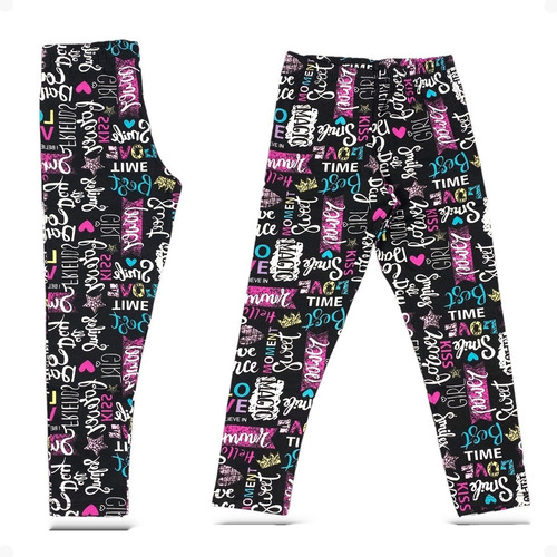 Imagem 7 de 10 de Kit 3 Calça Infantil Legging Juvenil Menina Estampada