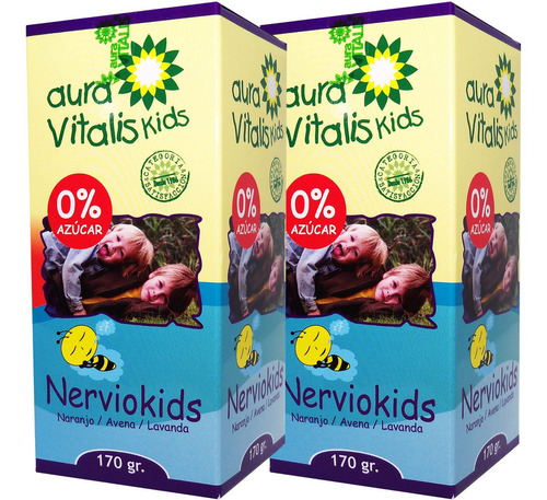 2 X Nervio Kids Para Niños Jarabe 170 Ml Jarabe Sin Azucar