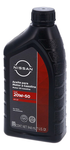 Aceite 20w50 Sp Cuarto Para Nissan Nissan Eml20w50sn