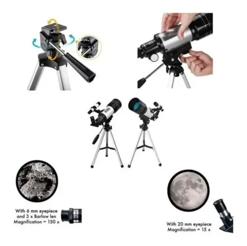 Telescopio Monocular Astronómico Profesional F30070m