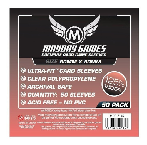 Sleeves Mayday - Square Card Sleeves - M (80x80mm) Premium