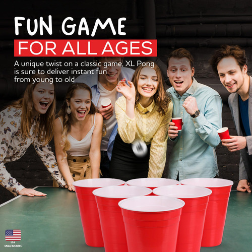 Juego De Pong Jumbo Con Cubos Y Pelotas Inflables