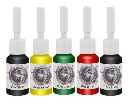 Imagen 3 de 5 de Kit De Tatuaje Con 2 Máquinas Tintas Y Agujas