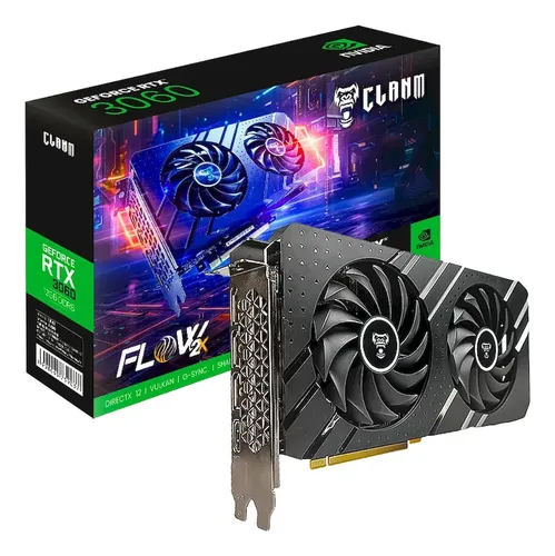 Placa De Video Clanm Geforce Rtx 3060 Flow 2x, 12gb, Gddr6
