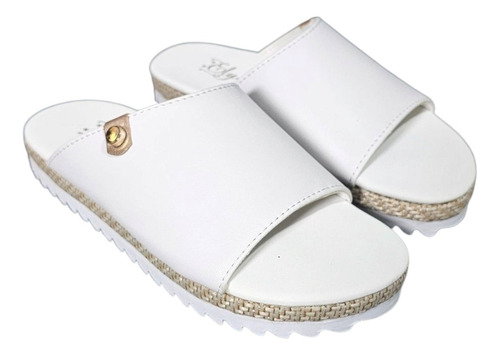 Sandalias Casuales Con Suela De Lino Para Dama