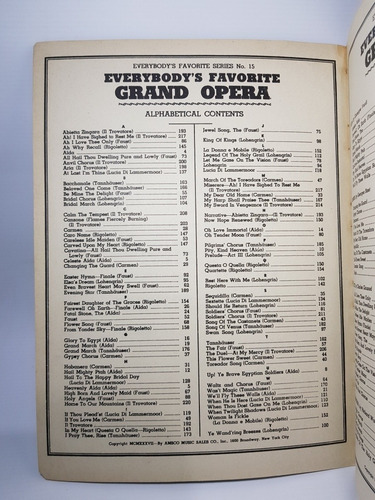 Imagen 7 de 8 de Antigua Partitura Everybody's Favorite Grand Opera Mag 56587