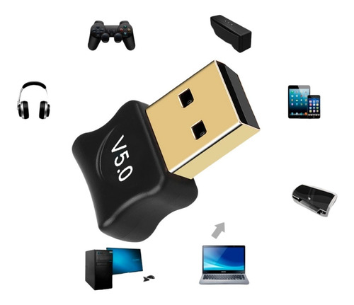 Adaptador Bluetooth Conector Pc Dongle Usb Fone Ouvido 5.0