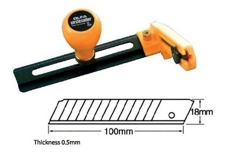 Imagen 2 de 3 de Compás De Corte Circular Industrial Desde 7 Cm A 30 Cm Olfa