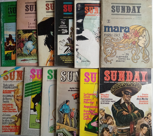 Lote De 12 Revistas Sunday (comics)