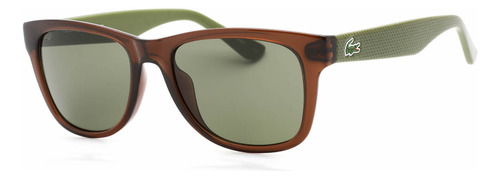 Lacoste, Lentes De Sol, Rectangular, Uni, L734s Brown/green