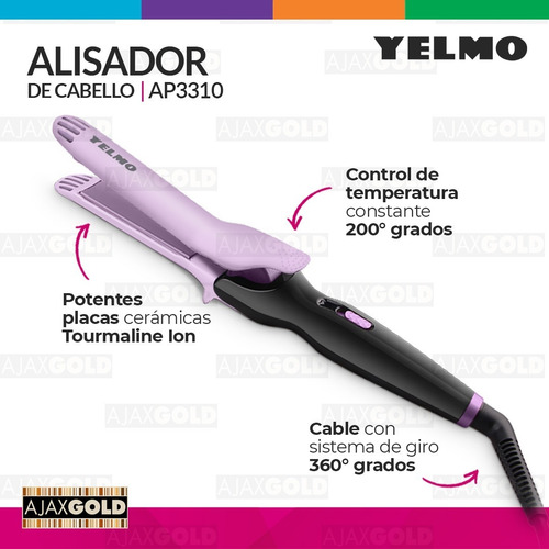 Imagen 3 de 7 de Planchita De Pelo Alisador Ion Profesional Alisado Cabello