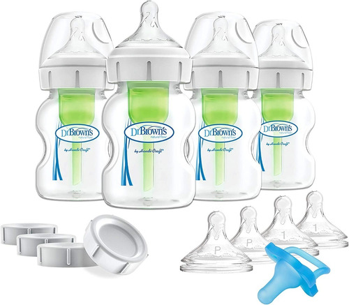 Mamaderas Dr. Brown's Breastfeeding Baby Bottles, Options+ J Color Transparente Options Plus Cuello ancho