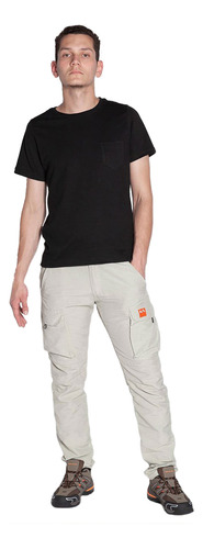 Pantalon Tecnico Secado Rapido Caqui Claro Cargo Aire Libre