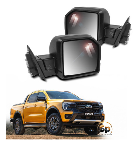 Par De Espejos Retrovisor Para Ford Ranger 2016/2022