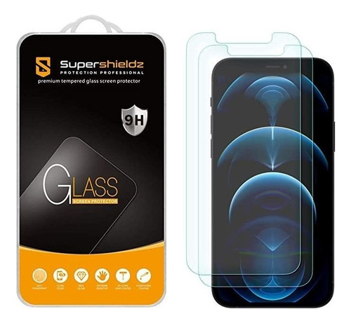 (2 Pack) Supershieldz Para El iPhone Y El iPhone 12 12 Pro (