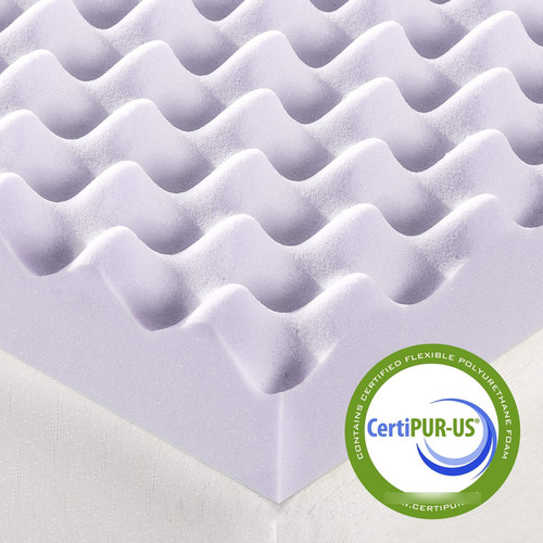 Cubrecolchón Viscoelástico 3 Pulgadas Lavanda Individual Xl