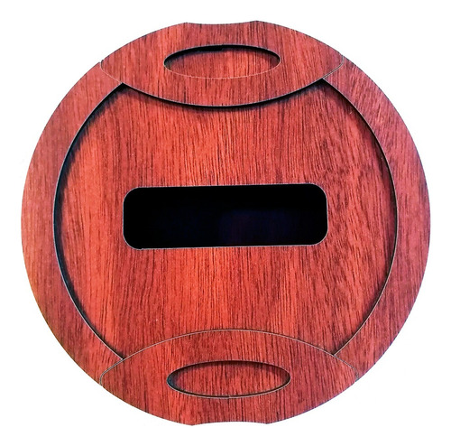 Bandeja AlfolĂ Madera Fp Mod Redonda Chica Diezmos Ofrendas Color Madera rojiza