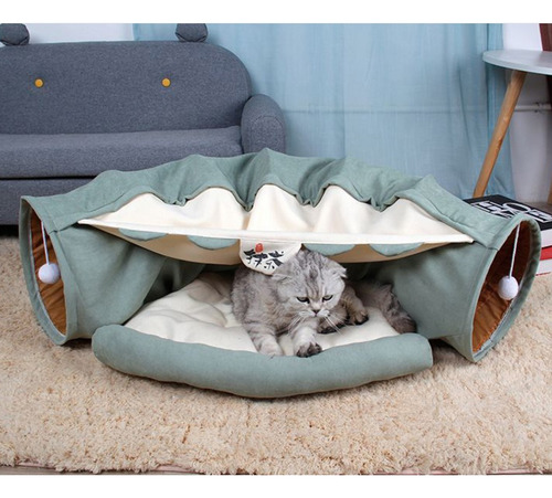 Collapside Lightweight Cat Tunnel Warm Nest Universal Verde