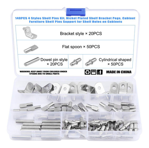 Ocr Kit De 140 Pines De Estante De 4 Estilos, Clavijas De So