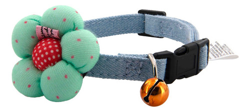 Collar Para Gato Ajustable Con Cascabel Rosetta. Kewoow