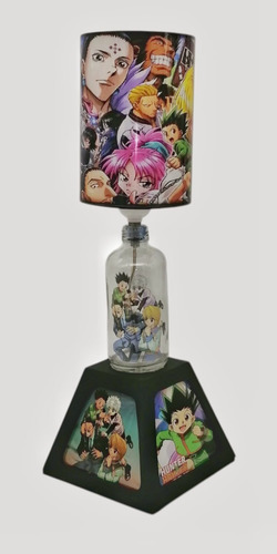 Lámpara Hunter X Hunter Con Función Luz Nocturna Negro Imagen Polivinilo