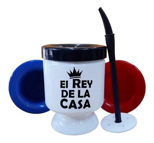 Mate Plastico Frase El Rey De La Casa Corona King