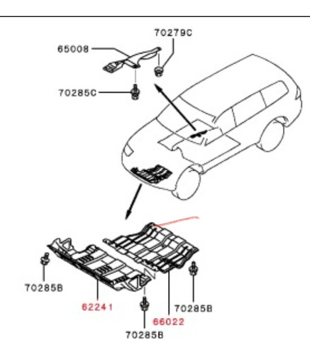 Protector Peto Guardapolvo Inferior Motor Mitsubishi Montero