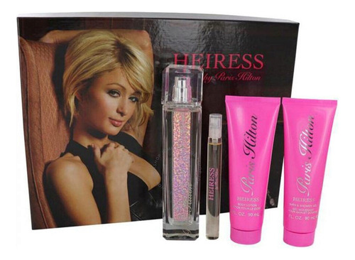 Set De Regalo Perfume Paris Hilton Heiress De 4 Piezas Para