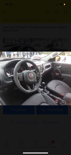 Fiat Toro Freedom A/t 0km Lista Para Sacar De La Agencia !