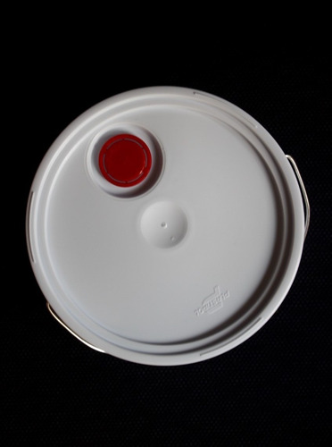 Cubeta De Plastico De 5l De 1ra Tapa Vertedero. Lote De 10. Blanco