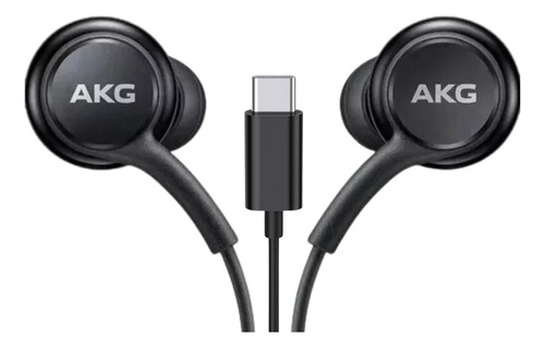 Fone de Ouvido Samsung AKG, Intra-Auricular, USB Tipo C, Com Fio, Microfone e Controles, Preto