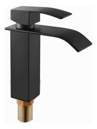 Torneira de Banheiro ou Lavabo Cascata Misturador Monocomando Preta Fosca Black Matte