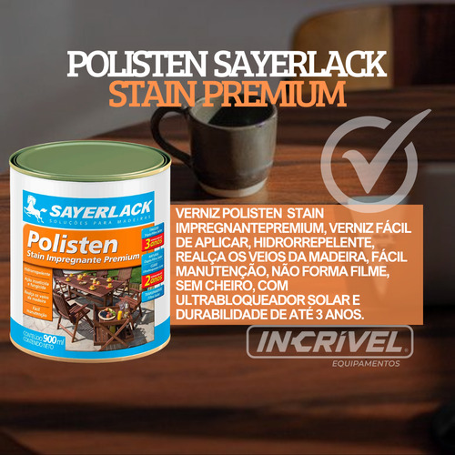 Poliste Premium Stain Cores Porta/madeiras/janelas Sayerlack