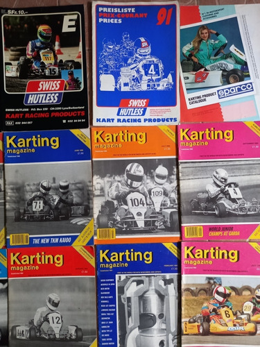 Lote Revistas Catálogos Autos Serie Kart 90s Karting Go Cart
