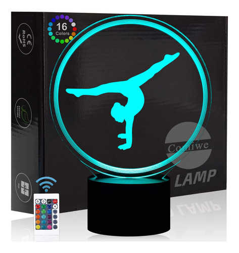 Comiwe Juguetes De Gimnasia Con Ilusin 3d De Luz Nocturna, 1