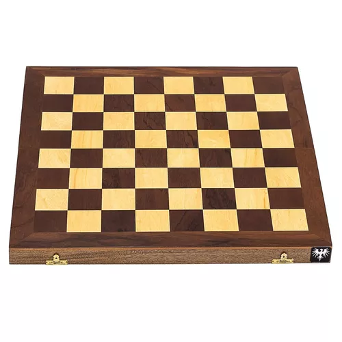 Jogo de xadrez madeira maciça tabuleiro estojo marchetado rei 08