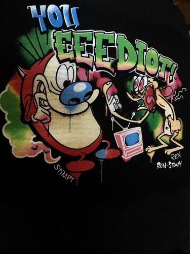 Ren & Stimpy Eeediot - Animacion - Polera- Cyco Records