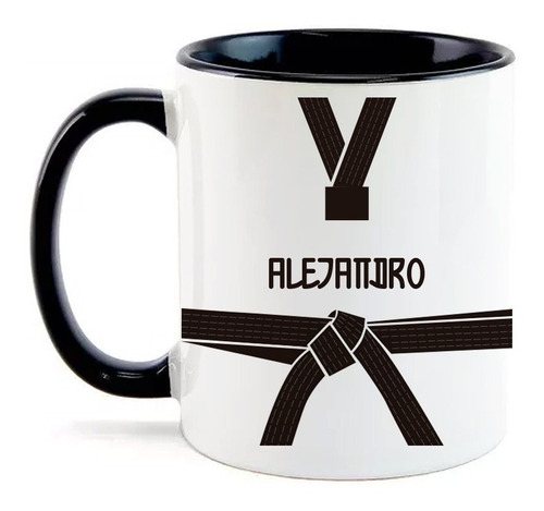 Taza Personalizada Tae Kwon Do Tkd Nombre Corea Cinta Negra