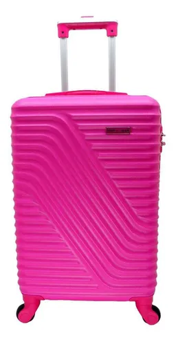 Bolsa de viaje rígida Mundi Pink Abs con ruedas
