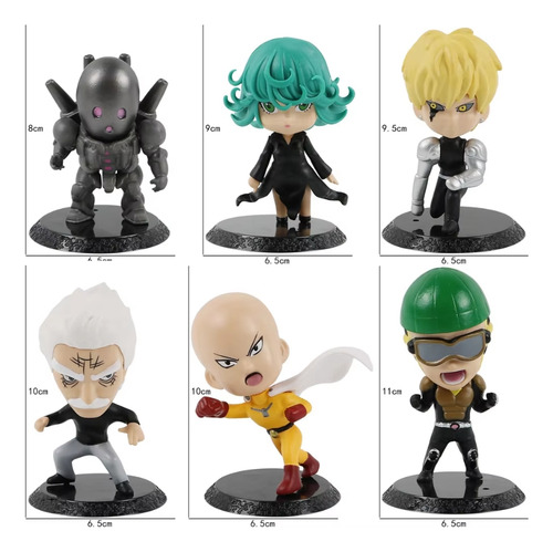 . Juego De 6 Figuras De Acción De Pvc De Anime One Punch