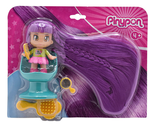 Figura Pinypon Súper Melena Morada