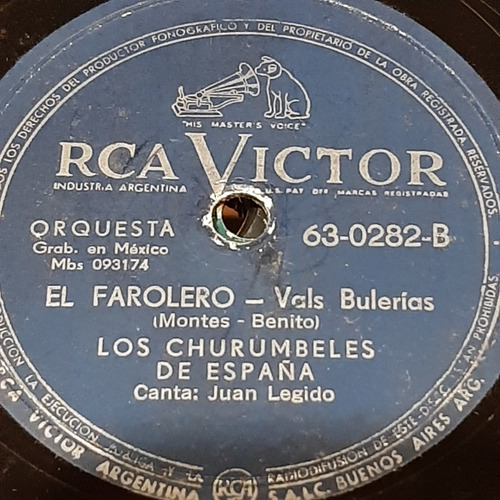 Pasta Los Churumbeles De España Legido Rca Victor C210