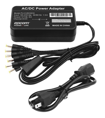 Imagen 2 de 2 de Fuente 12 Vcd 6a, 6 Salidas Pulpo Para Cámaras Cctv Dvr