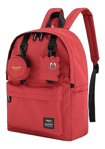 Mochila Bolso Himawari Con Monedero 0422. Color Rojo