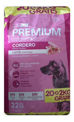 Vital Can Premium Adulto Cordero X 20+2kg Gratis