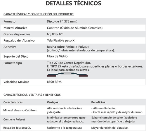 781855 Disco Flap De 7'' Gr. 60 Acero Inoxidable 3m Layva