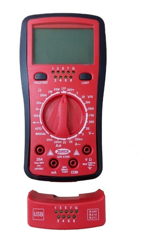 Multimetro Tester Digital Con Probador Cables Red Usb Telefonía Zurich Profesional 