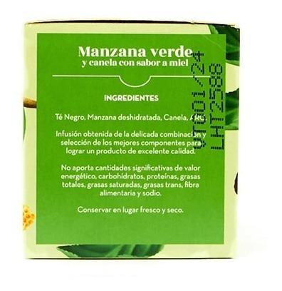Imagen 3 de 3 de Té De Manzana Verde, Canela Y Miel Pack X 3 Cajas