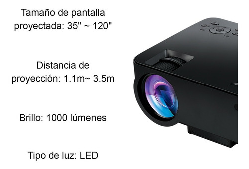 Imagen 4 de 7 de Proyector Led X View Full Hd 1080p 1000 Lumens Hasta 120