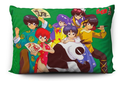 Imagen 1 de 5 de Funda De Almohada Ranma1/2 70x45cm Doble Estampado Vudú Love